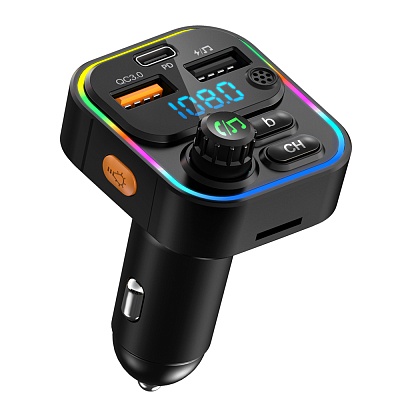 FM-трансмиттер (Bluetooth/USB) c RGB подсветкой